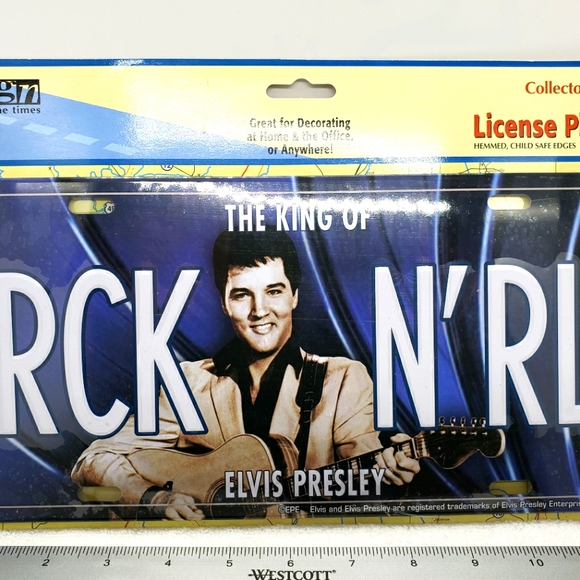 Elvis et Moi | Accents | Elvis Presley Metal License Plate Rock And ...